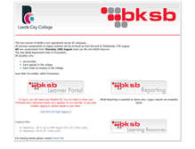 Tablet Screenshot of bksb.leedscitycollege.ac.uk